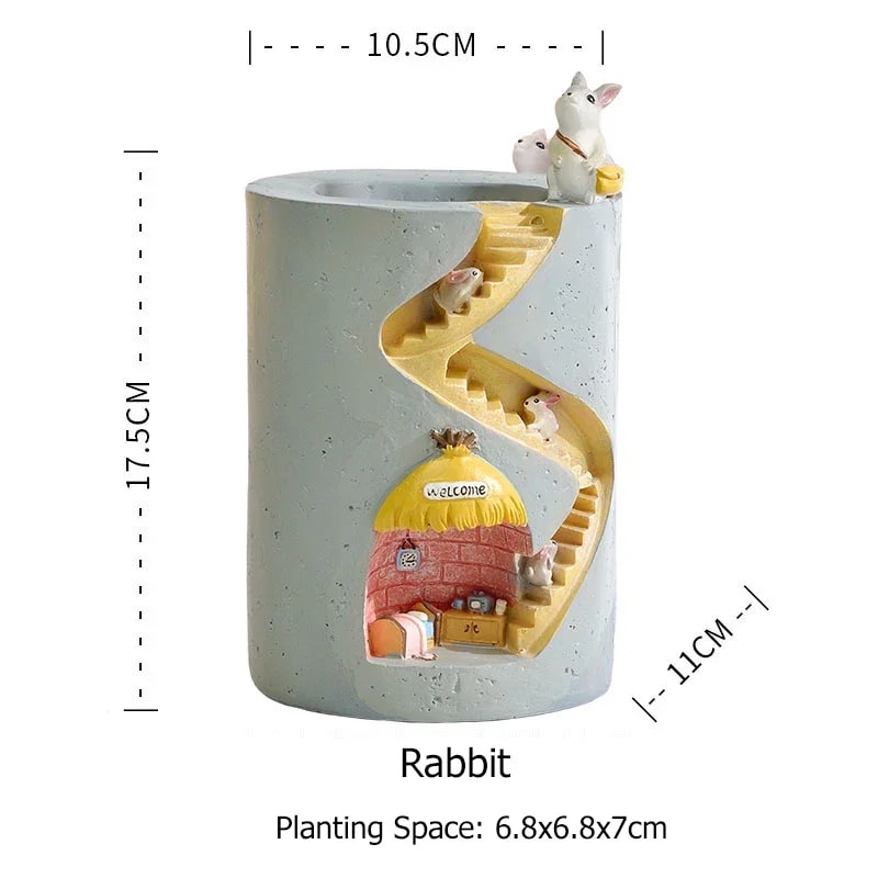 Hedgehog Succulent Planter Pot For Cute Desk And Home Decor 7