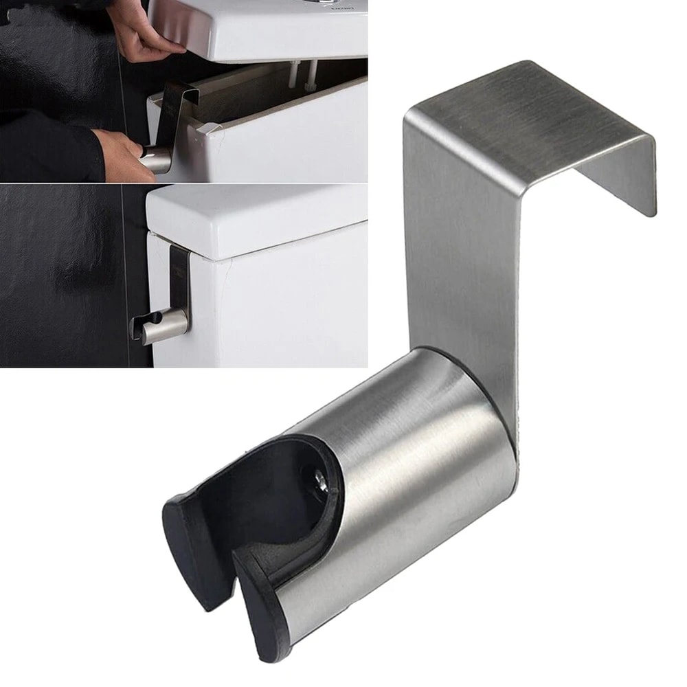 Stainless Steel Bidet Sprayer Holder for Bathroom Hand Shower and Toilet Attachment
