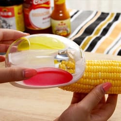 quickstrip corn peeler cutter for easy cob shaving and kernel removal