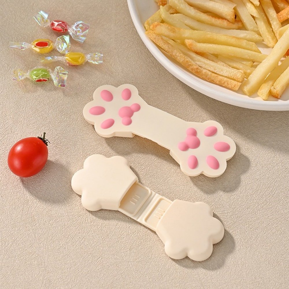 Cat Claw Silicone Food Tongs Heat Resistant Snack Clips for Kitchen Cooking