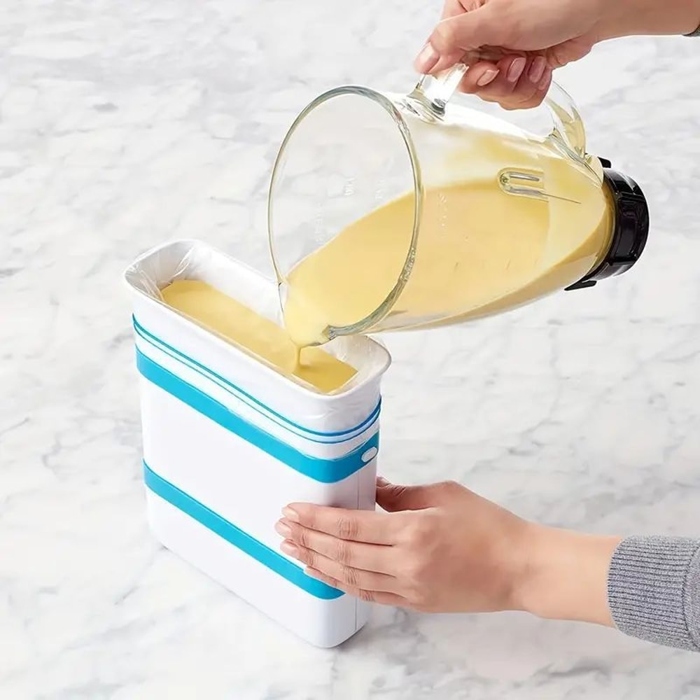 FreezeStack Soup & Broth Freezer Mold for Space Saving Food Storage