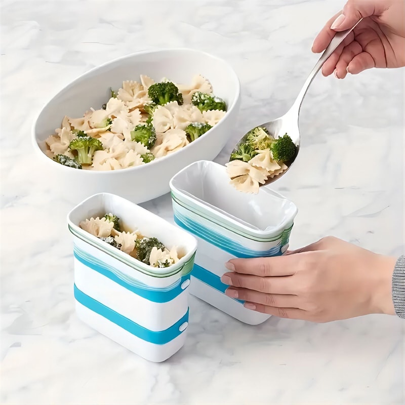 FreezeStack Soup & Broth Freezer Mold for Space Saving Food Storage