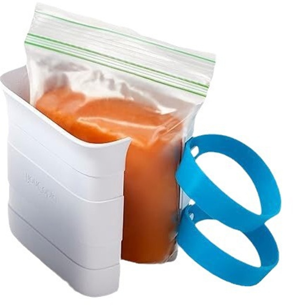 FreezeStack Soup & Broth Freezer Mold for Space Saving Food Storage