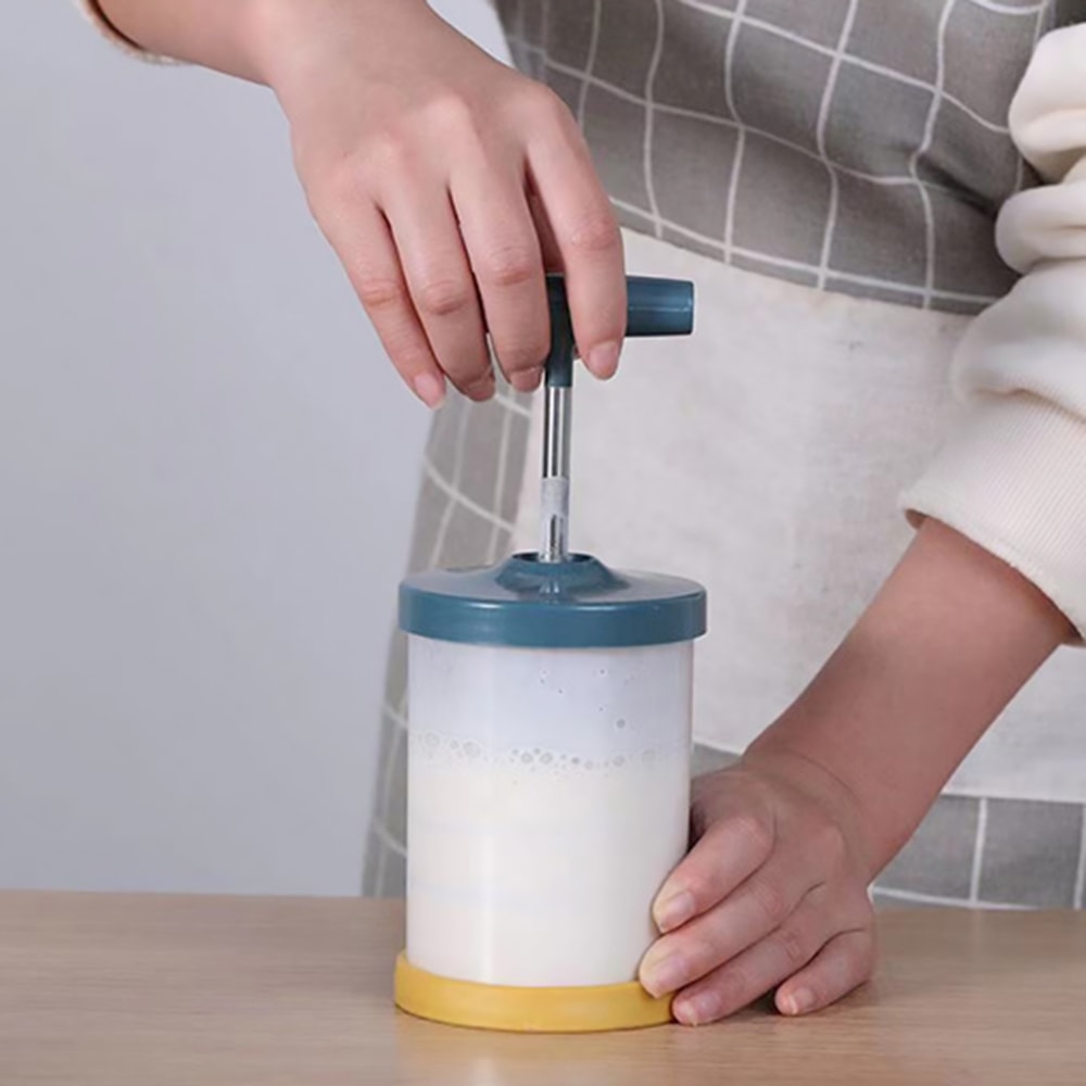 Handheld Manual Cream & Milk Frother Whisk – Cafe Style Foam Maker