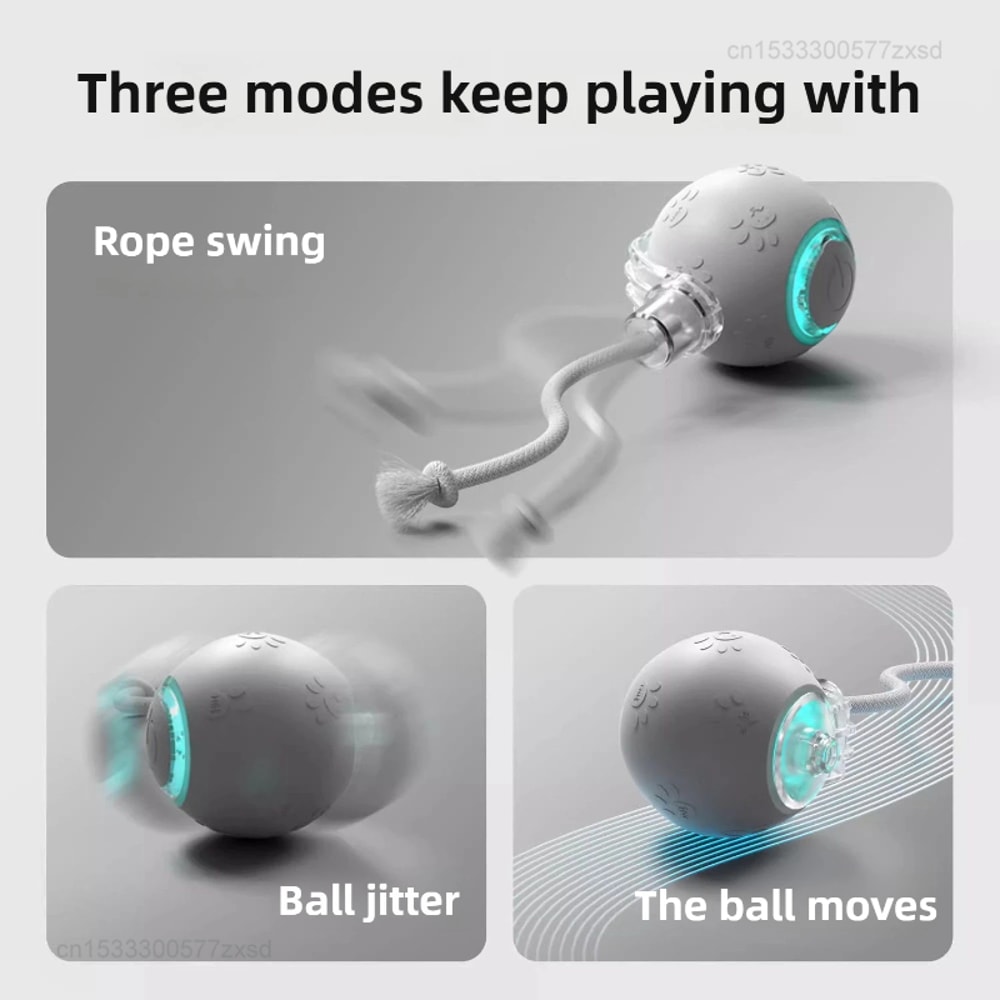 Smart Interactive Cat Ball Toy – Automatic Rolling Tail for Cats