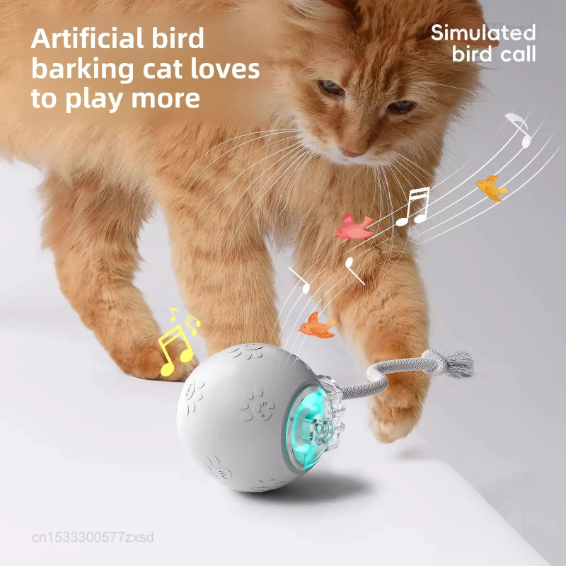 Smart Interactive Cat Ball Toy – Automatic Rolling Tail for Cats
