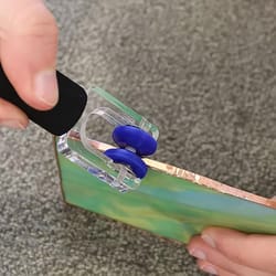professional foil crimper burnisher tool with dual spring loaded rollers & ergonomic grip