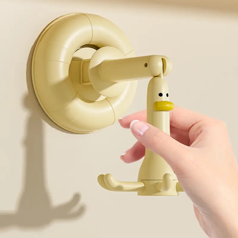 Adjustable Rotating Suction Cup Wall Hooks Organizer