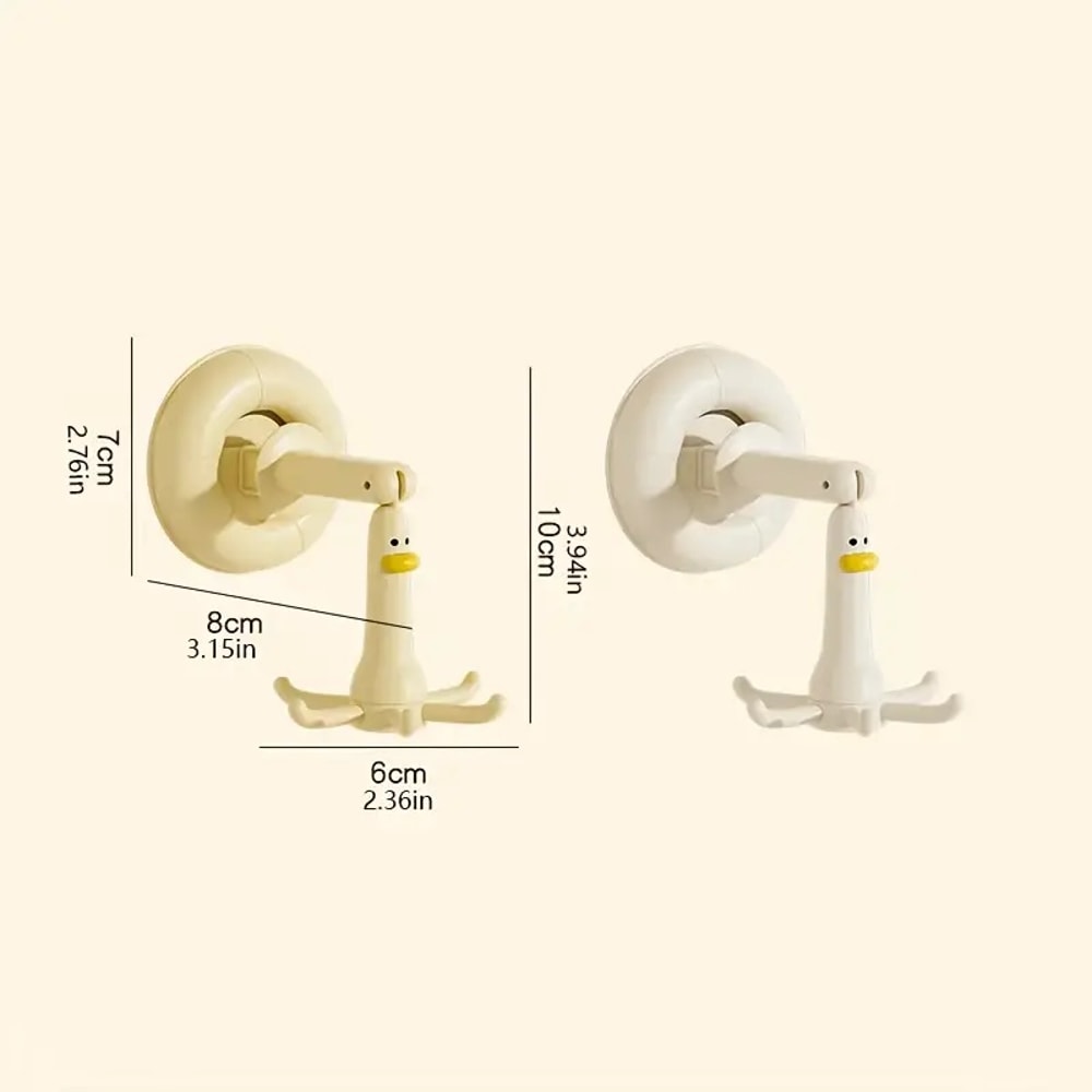 Adjustable Rotating Suction Cup Wall Hooks Organizer