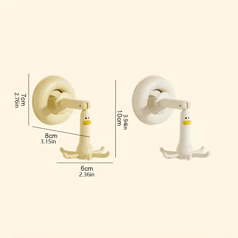 Adjustable Rotating Suction Cup Wall Hooks Organizer