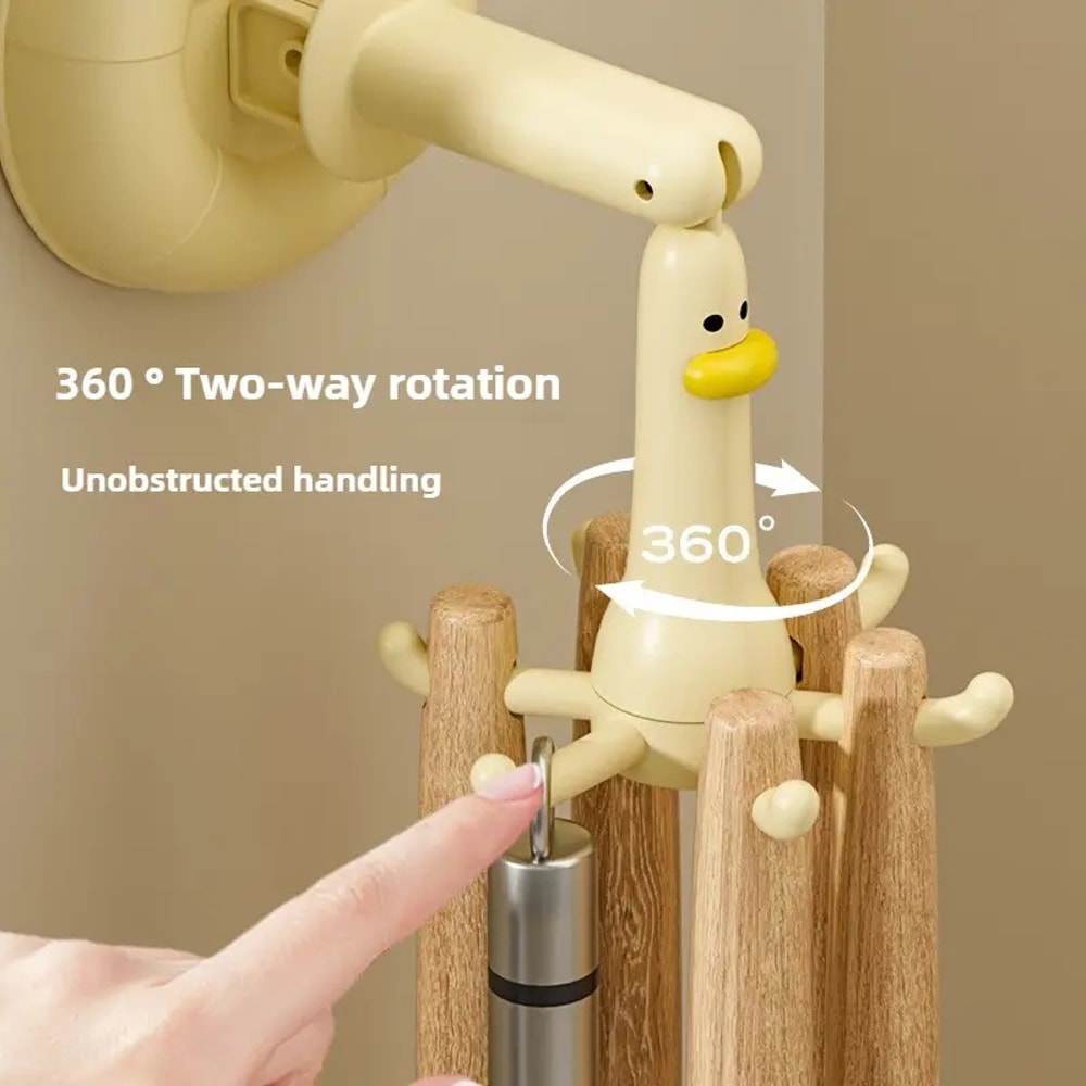 Adjustable Rotating Suction Cup Wall Hooks Organizer