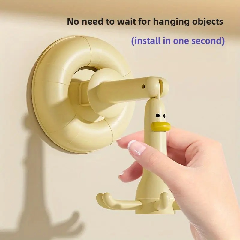 Adjustable Rotating Suction Cup Wall Hooks Organizer