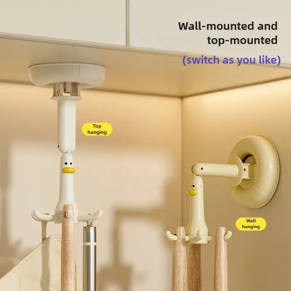 Adjustable Rotating Suction Cup Wall Hooks Organizer