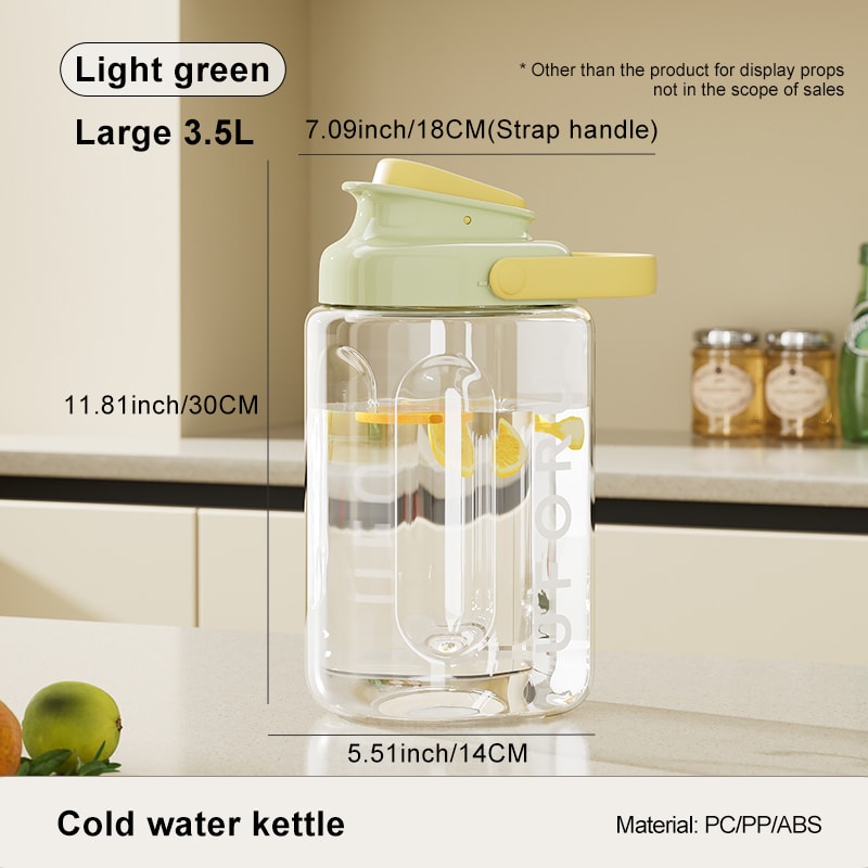 Dopamine Wave Large Water Bottle with Handle for Cold Drinks