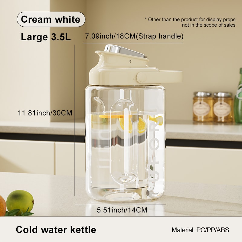Dopamine Wave Large Water Bottle with Handle for Cold Drinks