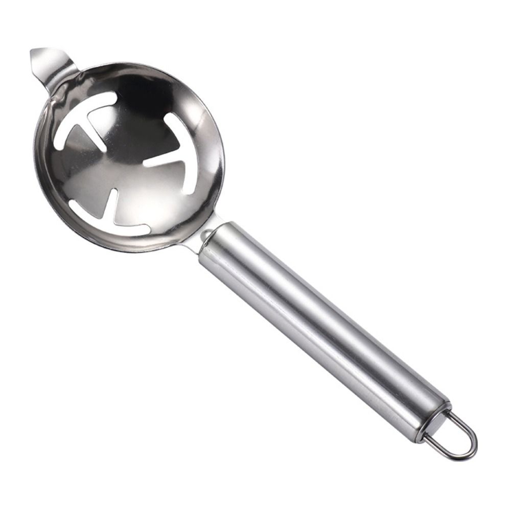 Stainless Steel Egg Separator with Long Handle for Baking and Healthy Cooking