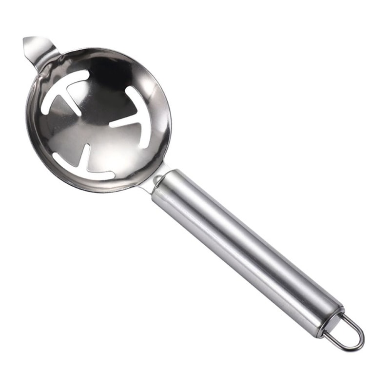 Stainless Steel Egg Separator with Long Handle for Baking and Healthy Cooking