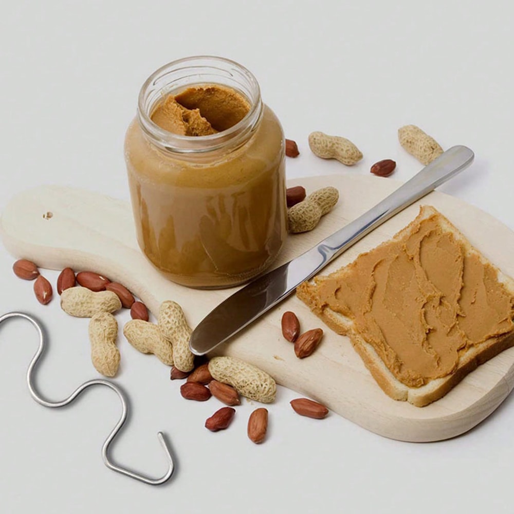 Stainless Steel Peanut Butter Mixer and Jar Scraper for Nut Butter and Jam Blending