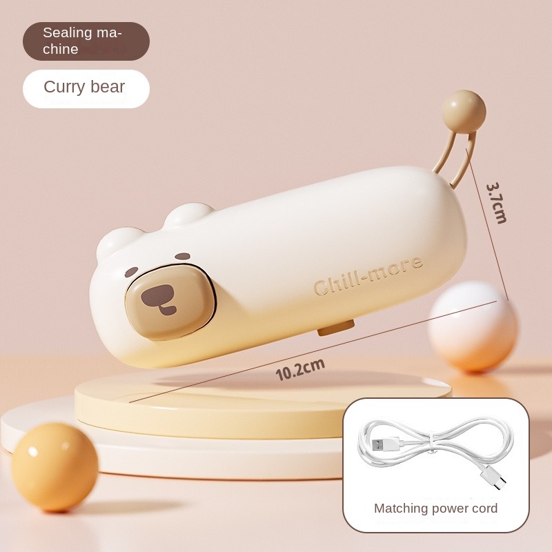 Rechargeable Mini Bag Sealer with Cutter Magnetic Chip Bag Heat Sealer for Kitchen Storage