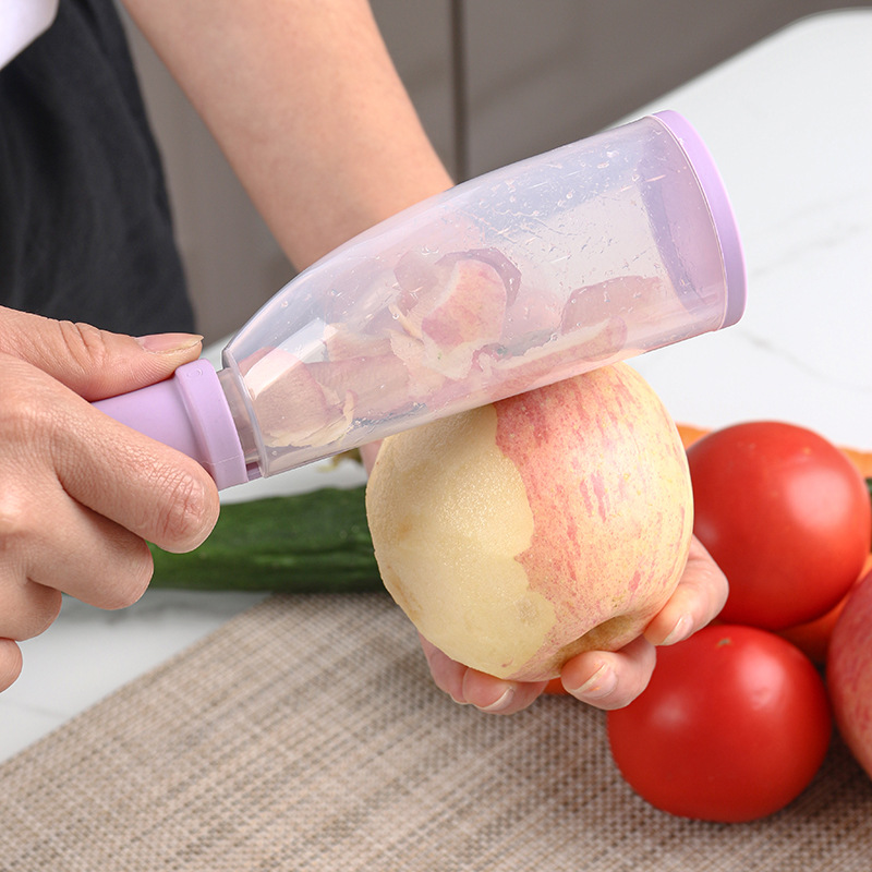 SmartCatch Fruit & Vegetable Peeler with Storage Tube for Mess Free Kitchen Prep