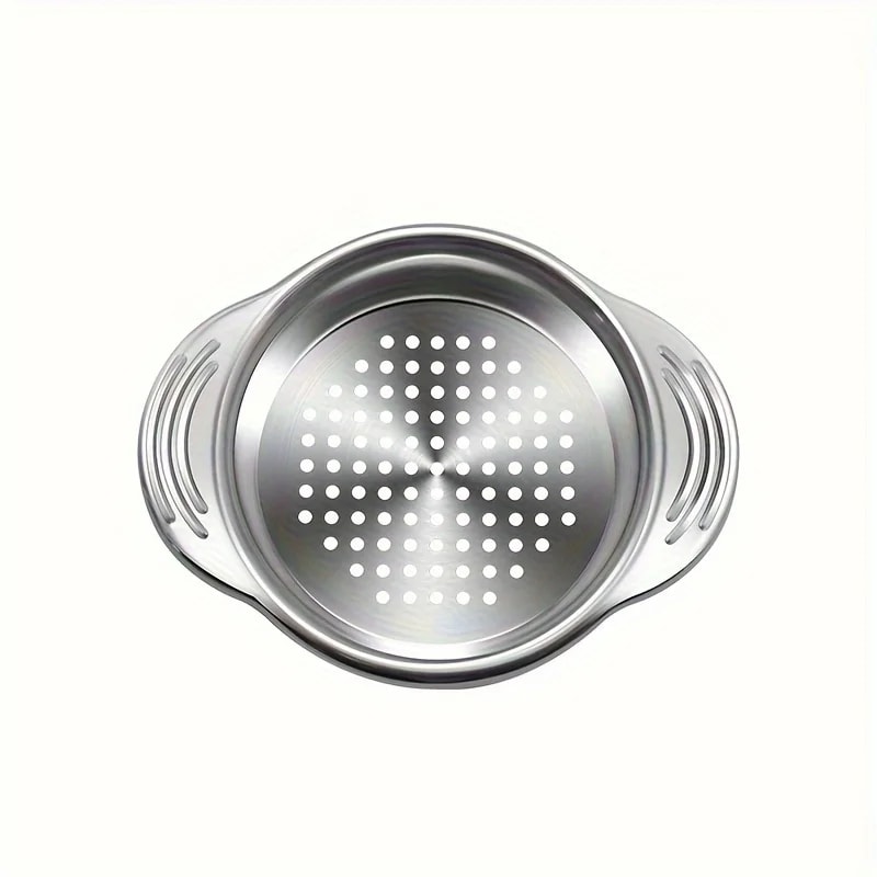 Leeseph Stainless Steel Tuna Strainer Lid for Easy Oil & Water Draining