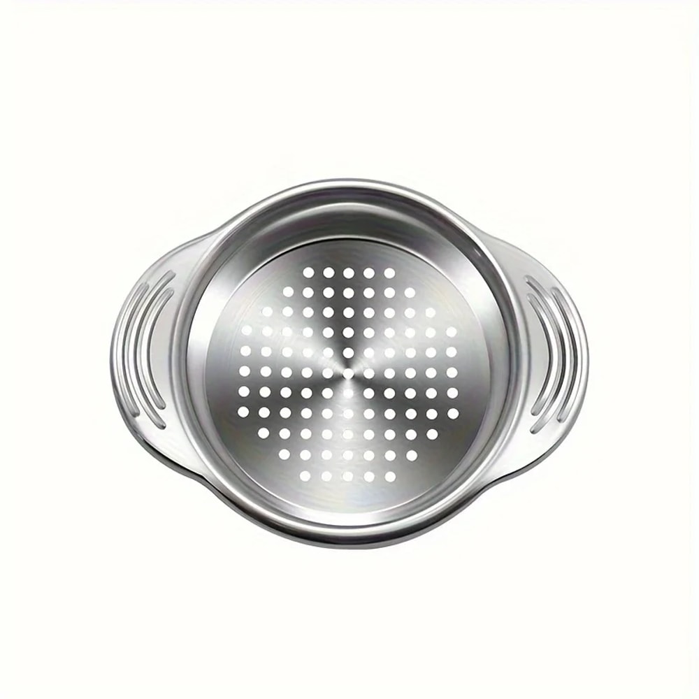 Leeseph Stainless Steel Tuna Strainer Lid for Easy Oil & Water Draining