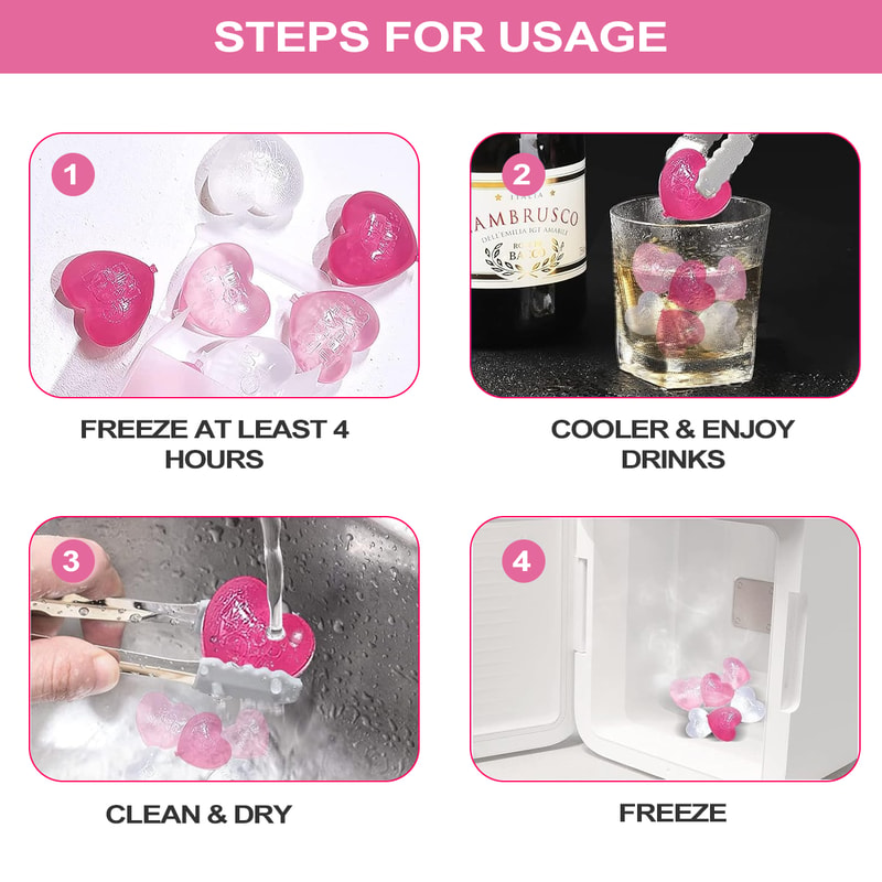 Heart Chill Reusable Ice Cubes For Whiskey Cocktails Coffee 2