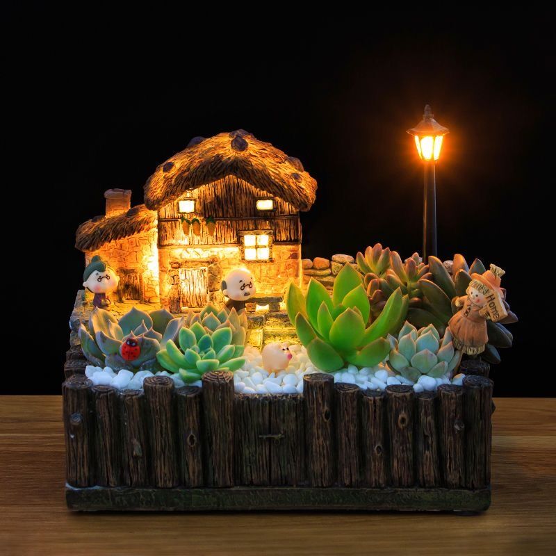 GlowScape Succulent Planter Lamp For Desk And Home Decor 2