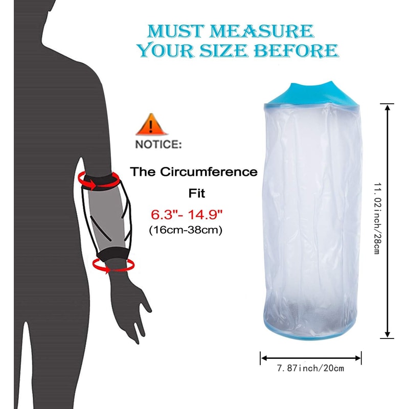 DryGuard PICC Line Shower Cover For Upper Arm Waterproof IV Wound Protection 5