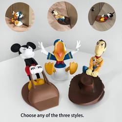 donald duck door stopper with anti slip base for windproof home & dorm room decor