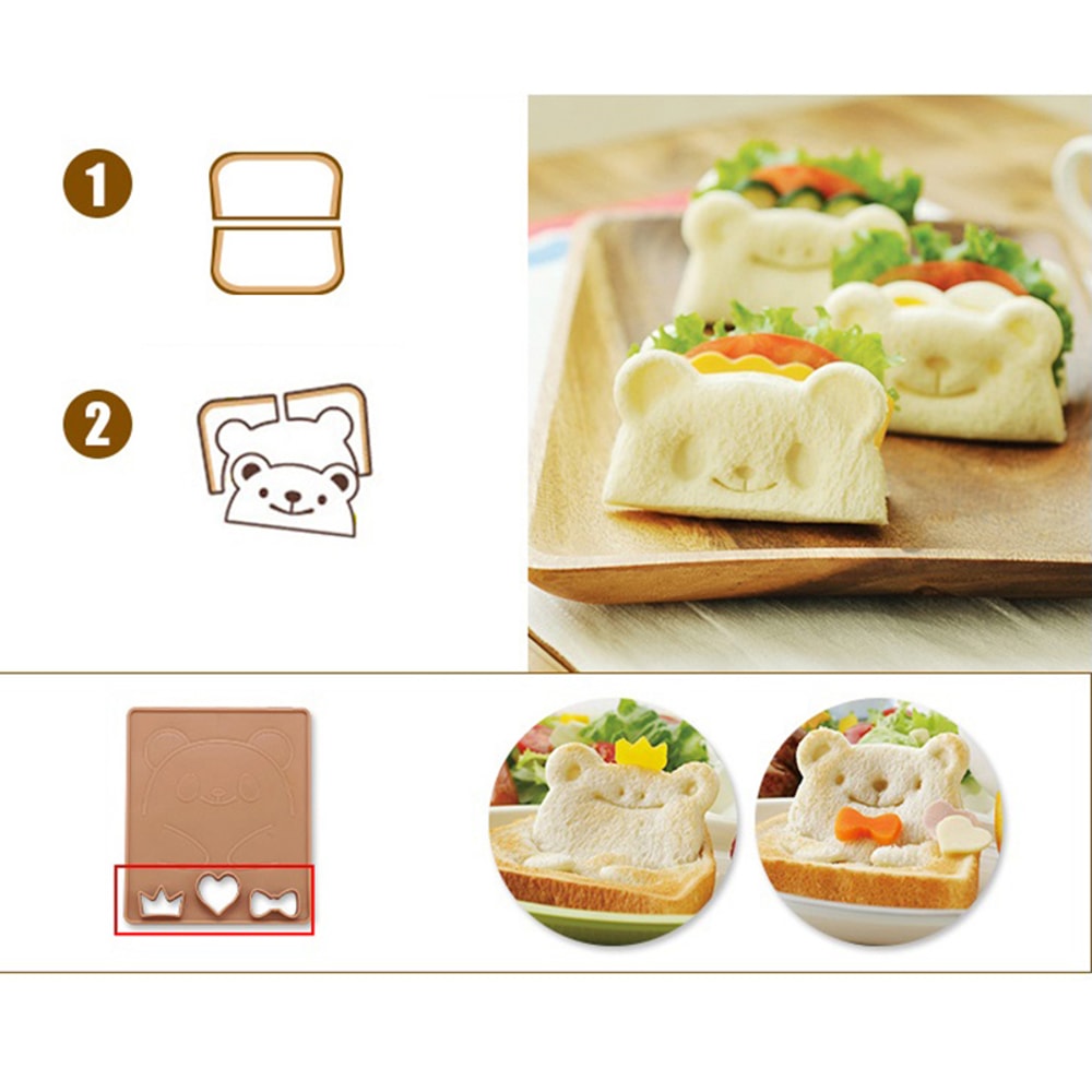 Cute Animal Sandwich Cutter Set For Kids Bento Lunch And Rice Ball Molds 2