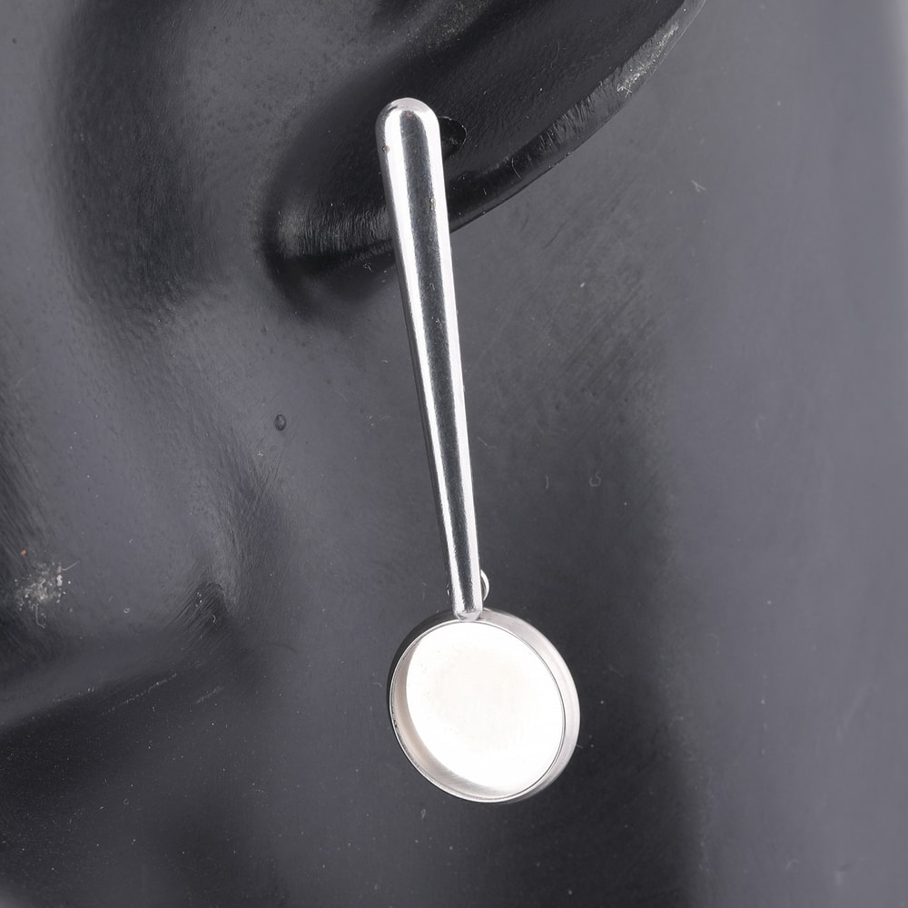 Stainless Steel Bar Earring Blanks for Cabochons DIY Jewelry Making Kit