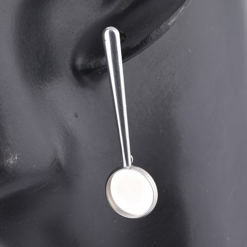 Stainless Steel Bar Earring Blanks for Cabochons DIY Jewelry Making Kit