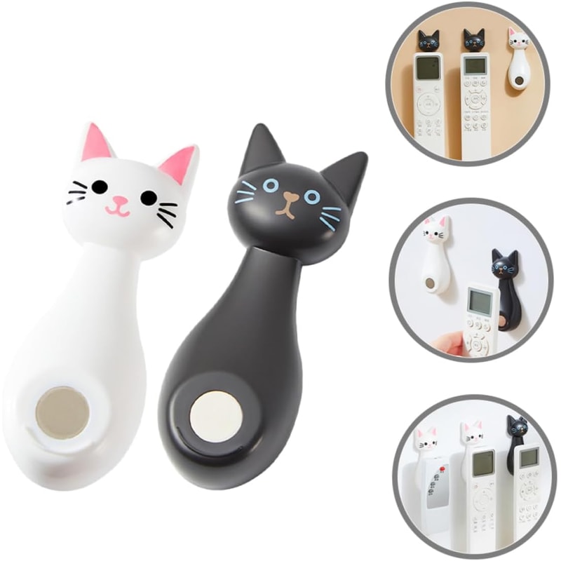 Cute Cat Magnetic Remote Holder Wall Mount For TV AC Controllers 0