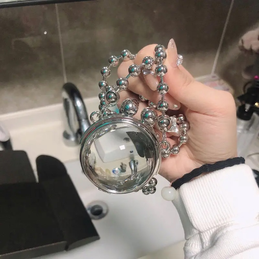 Lipstick Bag MINI Metallic Style Stainless Steel Chains Fashion Hasp Purse Euro-America Style