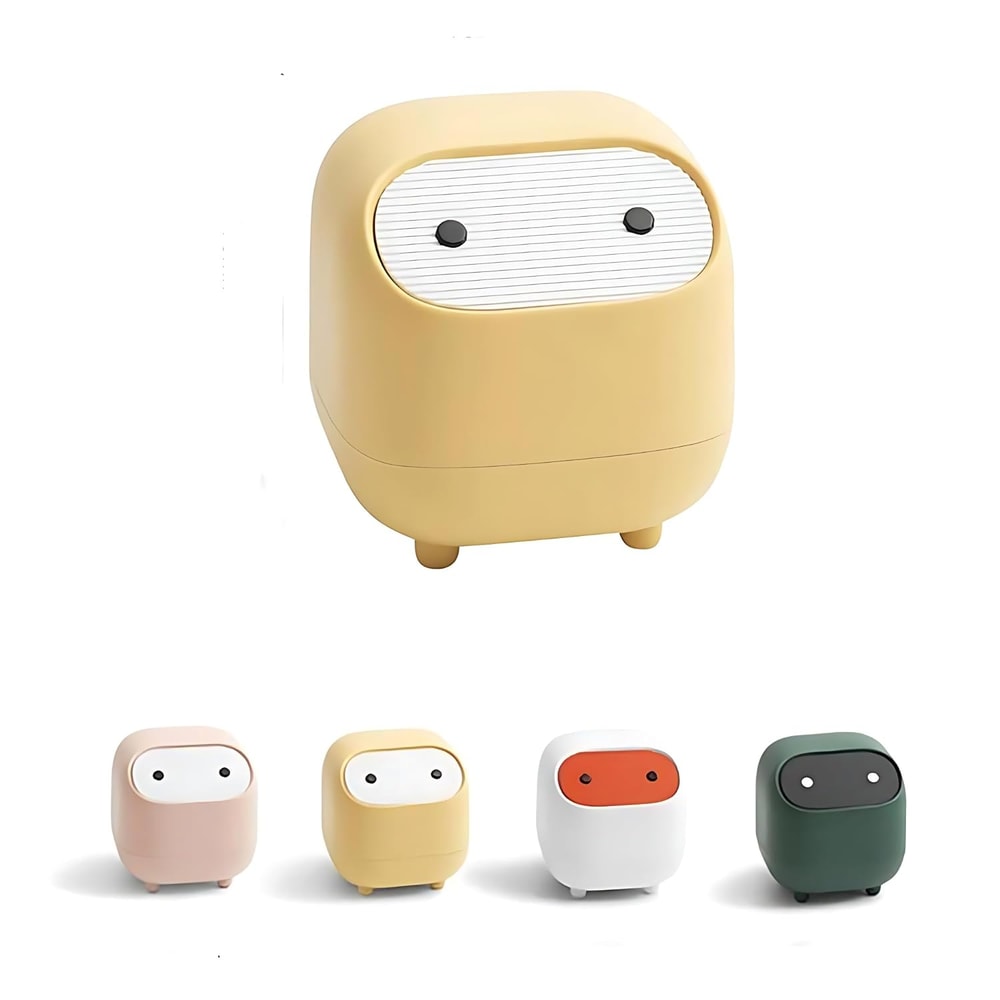 Ninja Mini Desktop Trash Can With Lid For Office Vanity Coffee Table 2