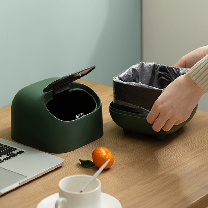 Ninja Mini Desktop Trash Can With Lid For Office Vanity Coffee Table 4