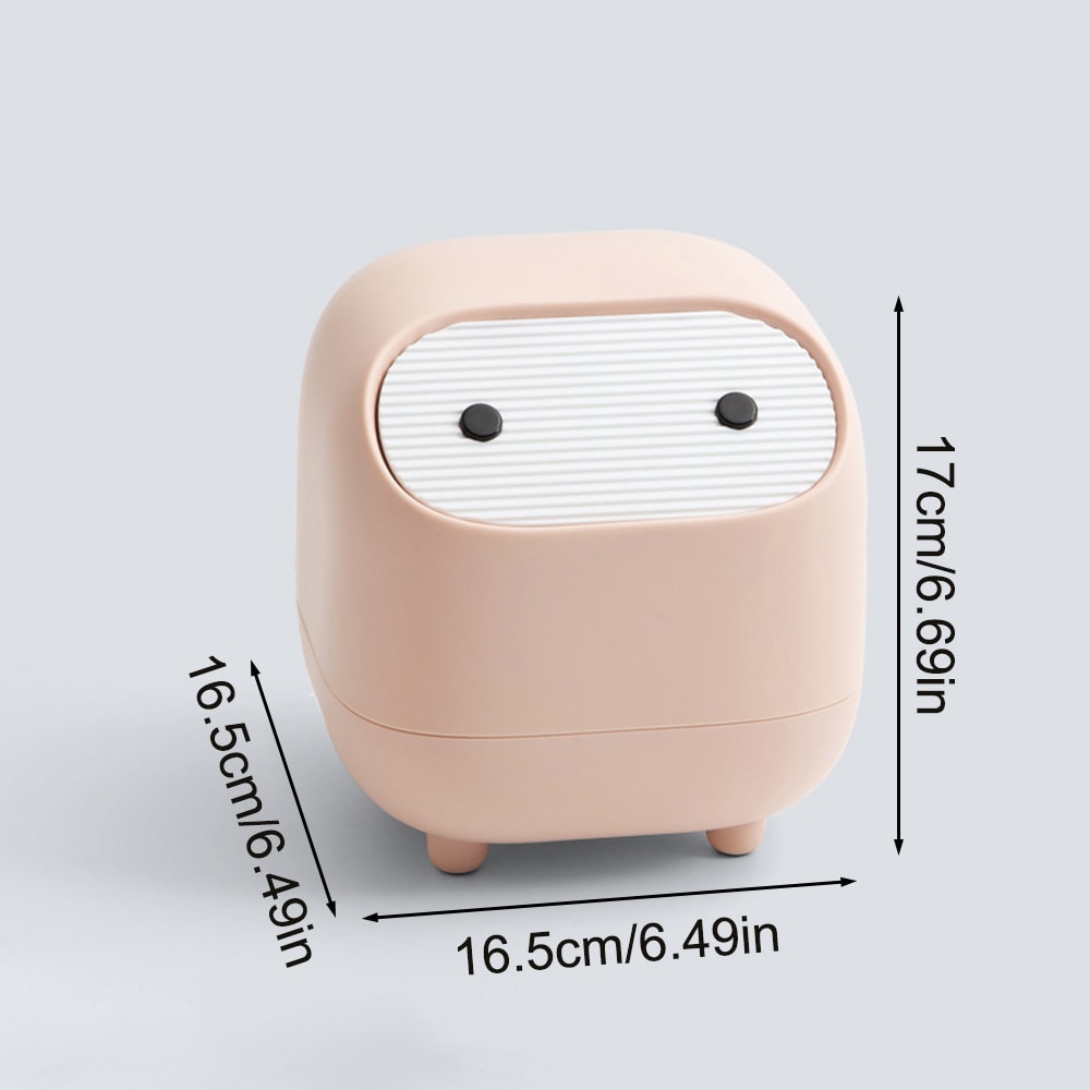 Ninja Mini Desktop Trash Can With Lid For Office Vanity Coffee Table 5