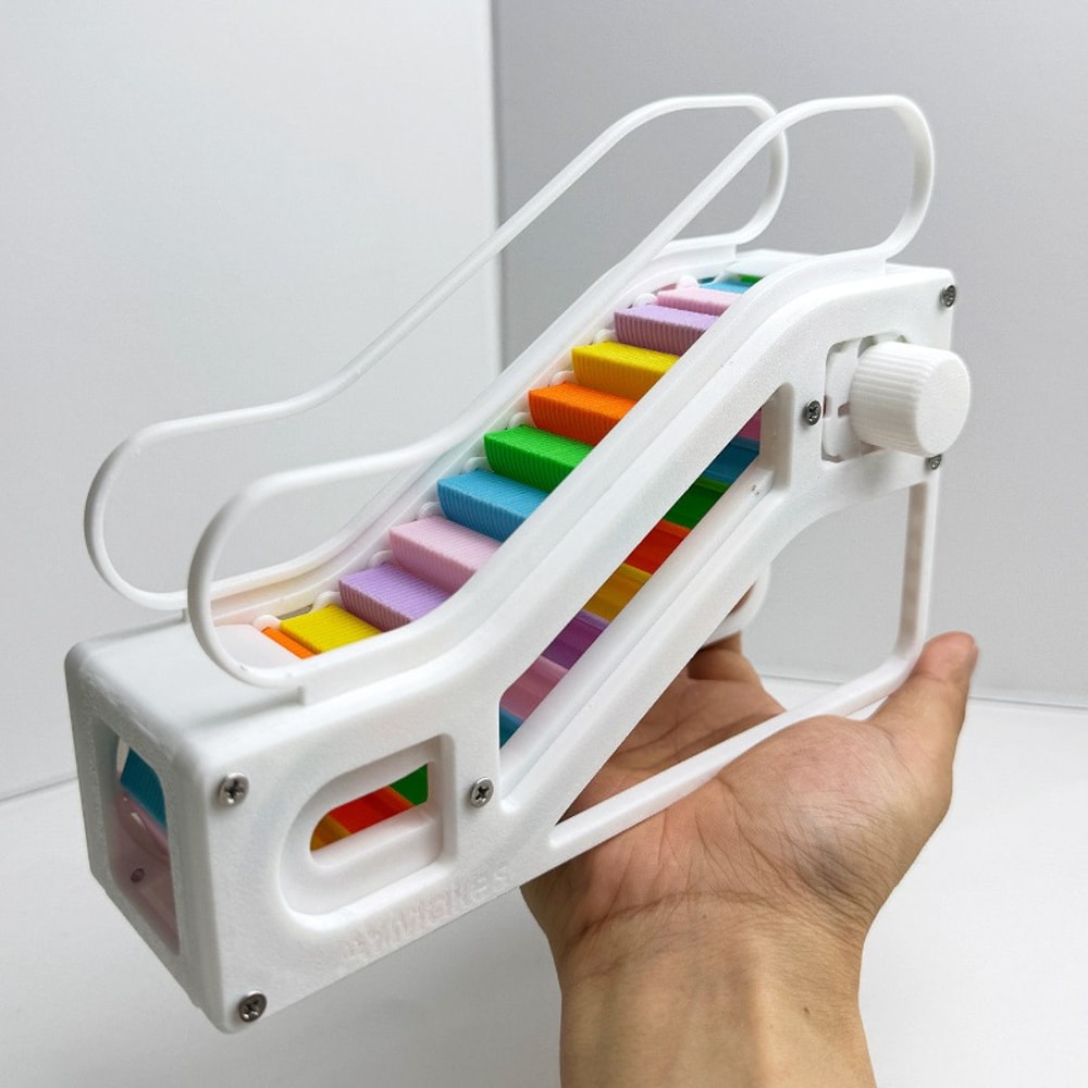 STEM Mini Escalator Model Kit For Kids DIY Wooden Science Puzzle Toy 2