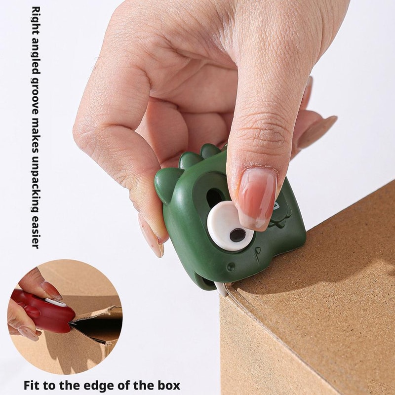 DinoGrip Mini Box Cutter Magnetic Package Opener for Letters, Boxes & Daily Deliveries