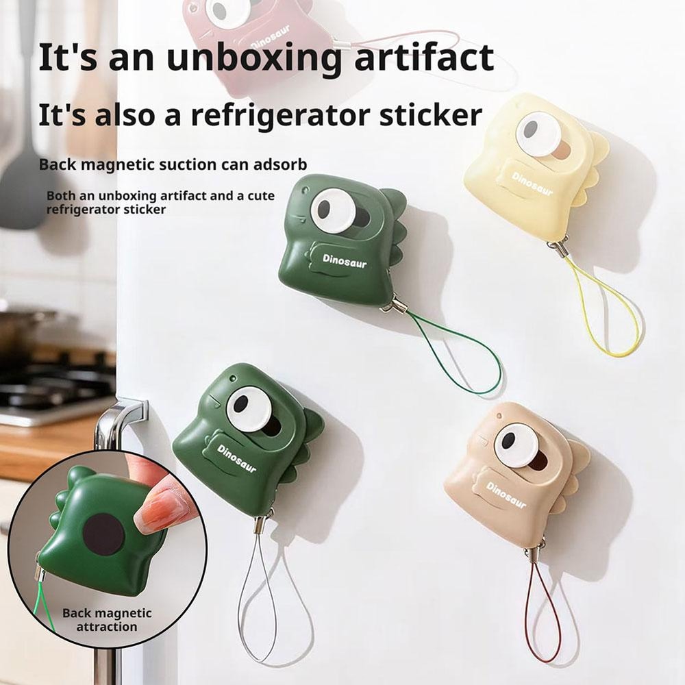 DinoGrip Mini Box Cutter Magnetic Package Opener for Letters, Boxes & Daily Deliveries