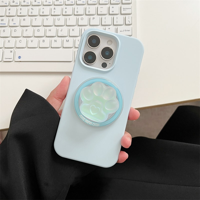 Kawaii Cat Paw MagSafe Phone Grip Stand for iPhone and Magnetic Cases