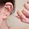 Colorful Hollow Star Tassel Earrings for Women Trendy Geometric Hip Hop Earbone Studs