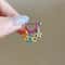 Colorful Hollow Star Tassel Earrings for Women Trendy Geometric Hip Hop Earbone Studs