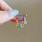 Colorful Hollow Star Tassel Earrings for Women Trendy Geometric Hip Hop Earbone Studs