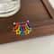 Colorful Hollow Star Tassel Earrings for Women Trendy Geometric Hip Hop Earbone Studs