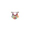 Colorful Hollow Star Tassel Earrings for Women Trendy Geometric Hip Hop Earbone Studs