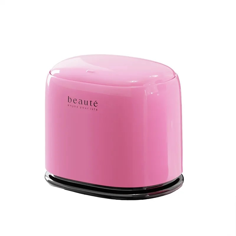Dopamine Mini Desktop Trash Can with Press Lid for Office, Vanity & Kitchen Organization