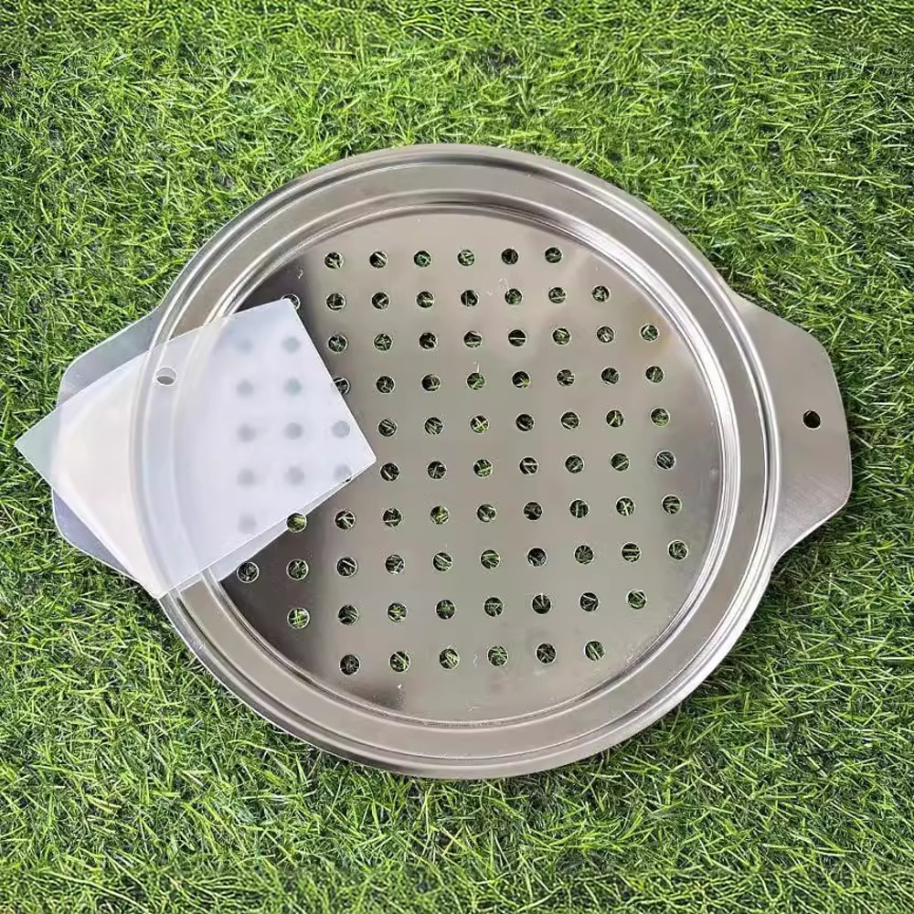 German Style Spaetzle Maker Stainless Steel Noodle Lid With Scraper For Homemade Egg Pasta 4
