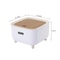 Japanese Style Mini Desktop Trash Can with Press Lid for Desk, Vanity & Kitchen Counter